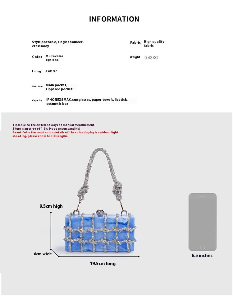 Nieuwe Aggreko Transparante Opbergdoos Banket Handgeweven Touw Kleine Vierkante Tas Onderarm Handtas_voghion.com