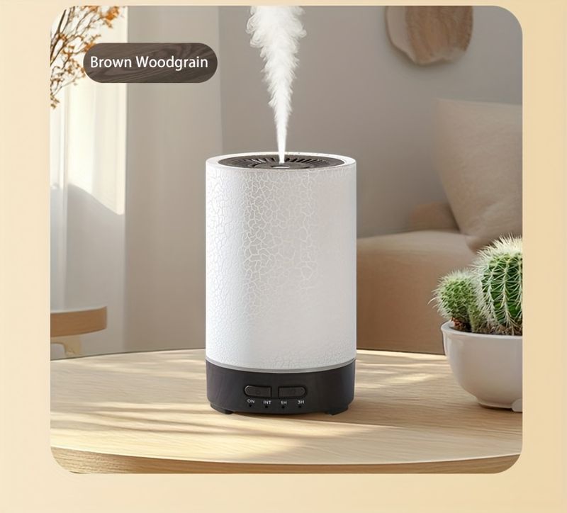 Ultraschall-Luftbefeuchter mit Eiswürfel-Design, 150-ml-Diffusor für ätherische Öle, 7-farbiges LED-Nachtlicht und Timer, leiser Betrieb für Zuhause/Büro_voghion.com