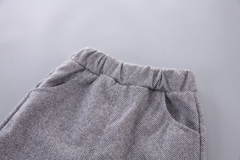 Moeder en kinderen Jongens gestreept stropdasoverhemd pakvest met lange mouwen herfstvierdelig pak kinderkleding kinderpak in effen kleur jurkjasje_voghion.com