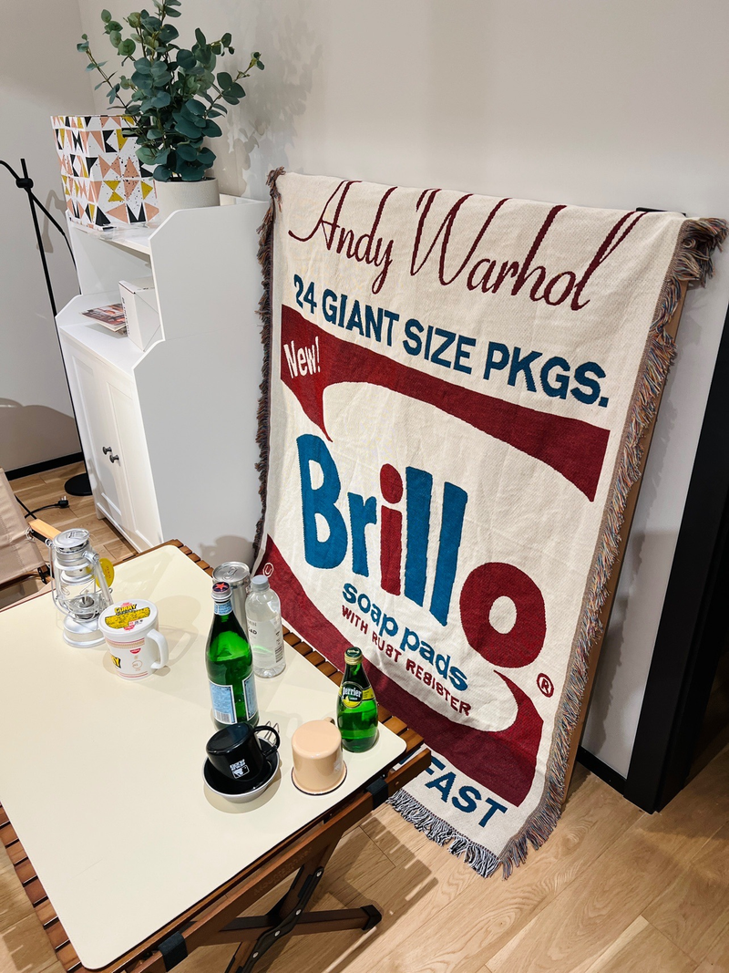 Andy Warhol Brillo Soap dish wall blanket _voghion.com