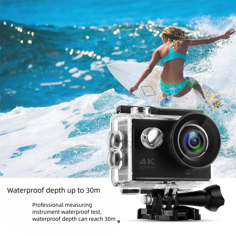Mini cámara deportiva HD 4K impermeable para exteriores, inalámbrica, WiFi_voghion.com