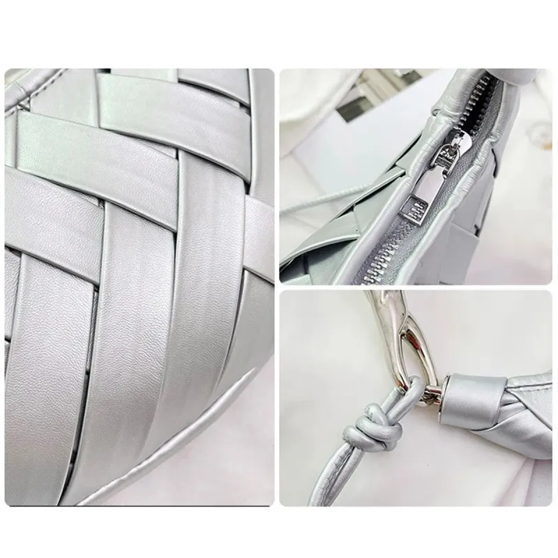 La sensazione di lusso di intrecciare borse da donna in PU, borse della spazzatura alla moda e tracolle con texture sociali quotidiane_voghion.com