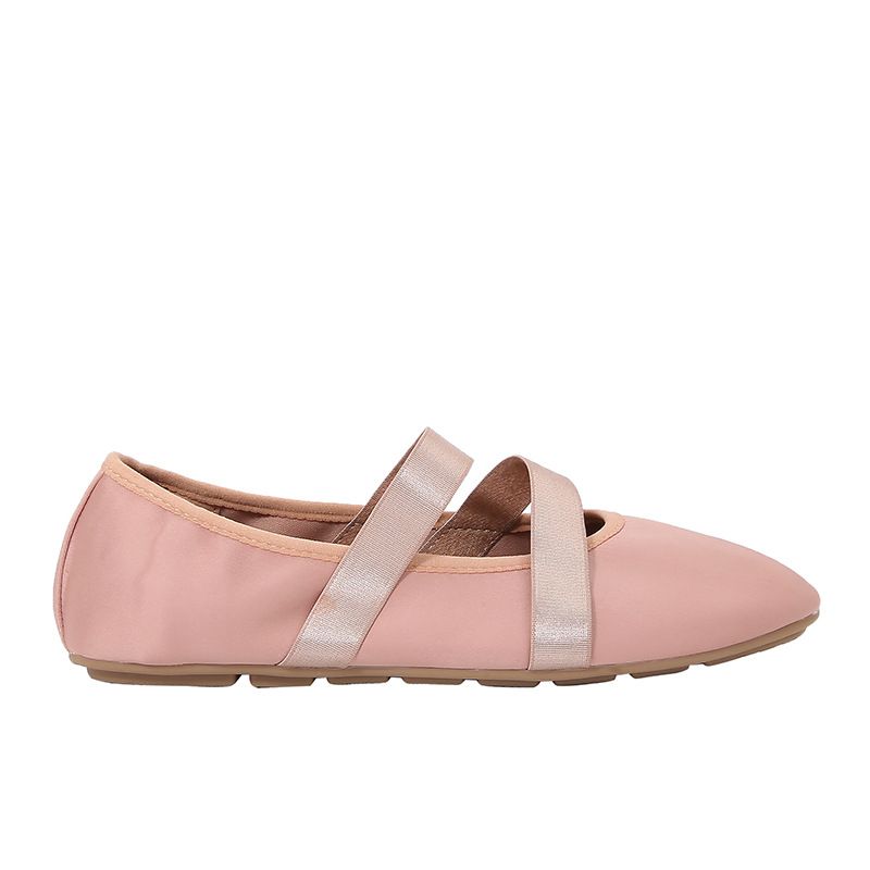 ZA 2025 Sommer Neue Damen Satin-Textur-Effekt Stretch Flache Ballerinas mit flachem Ausschnitt für Damen_voghion.com