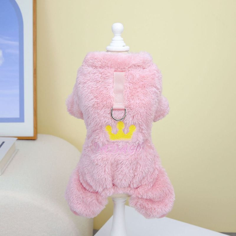 Dog Autumn/Winter Teddy Cat Pet Winter New 23 Crown Four Leg Velvet Clothes_voghion.com