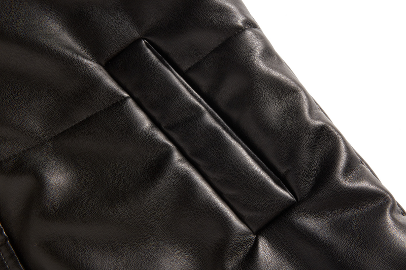 Gilet in pelle da donna per giacca imbottita con cerniera in cotone con clip senza maniche_voghion.com