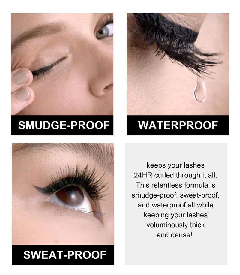 HANDAIYAN Waterproof And Smudge - Proof Mascara - Lengthening, Volumizing & Curling, Lash - Setting Formula_voghion.com