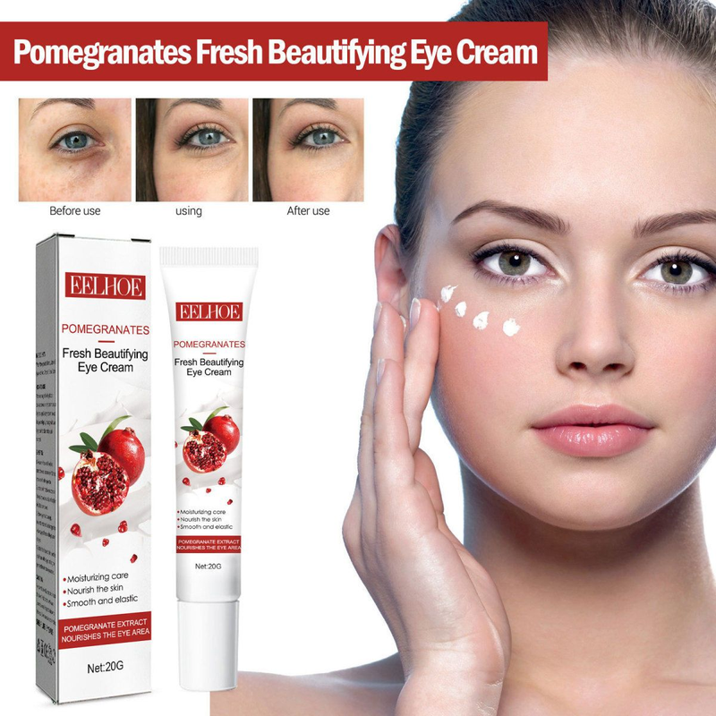 Pomegranate Eye Cream to lighten fine lines crow's feet, moisturize, tighten and care for skin around the eyes_voghion.com