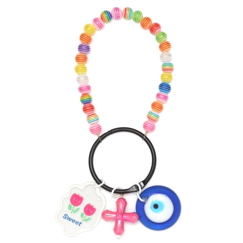 Neuer farbiger Schlüsselanhänger zum Selbermachen von Dopamin mit Teufelsauge-Schlüsselanhänger, Handykette, Autoanhänger._voghion.com