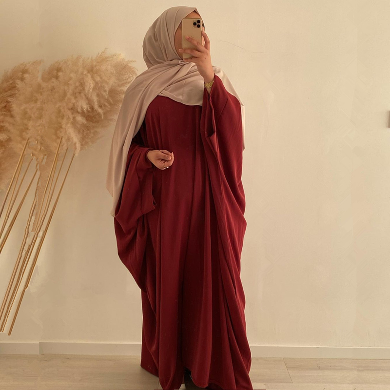 Vestido de bata turca de Oriente Medio, Dubái, vestido de talla grande_voghion.com