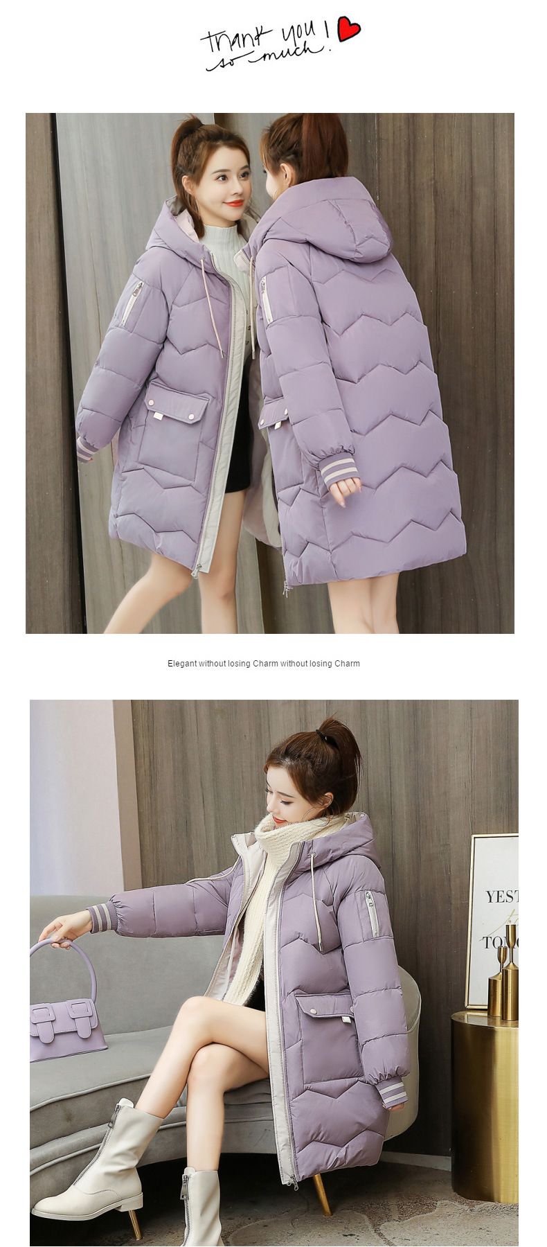 Women's Clothing Long Puffer Coat – Oversized Winter Jacket With Hood, Warm & Stylish_voghion.com