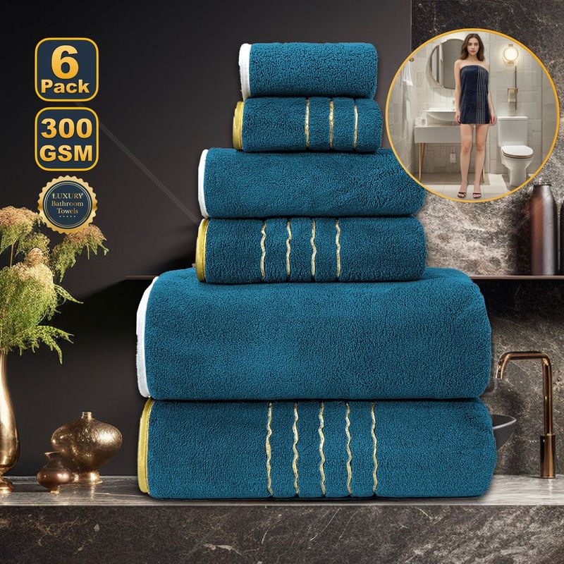 Ensemble de serviettes de bain en polaire corail, 8 pièces, de luxe, ultra douces et très absorbantes, idéales pour la maison et les voyages_voghion.com