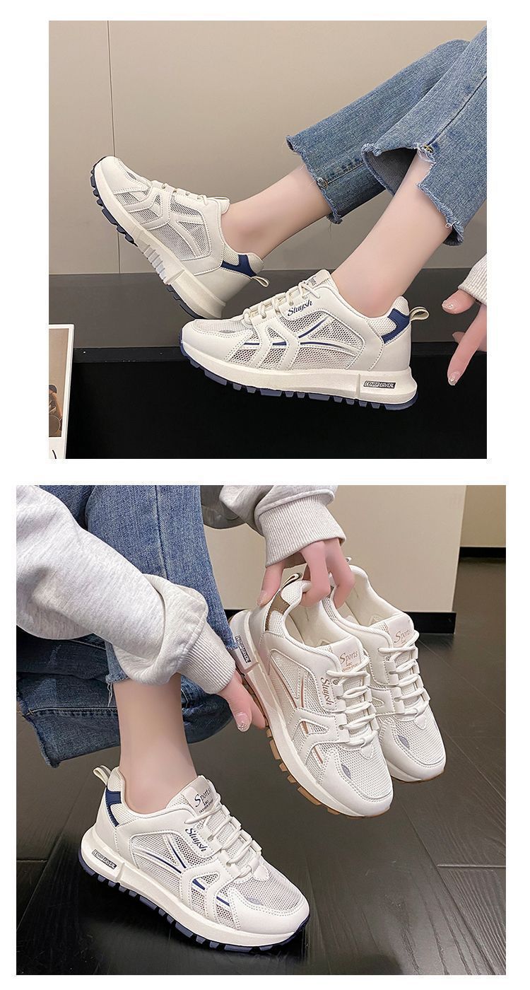 Scarpe da donna Mesh Forrest Gump traspiranti e leggere 2024 nuove comode suole morbide sportive per stare in piedi a lungo senza stancarsi scarpe da lavoro_voghion.com