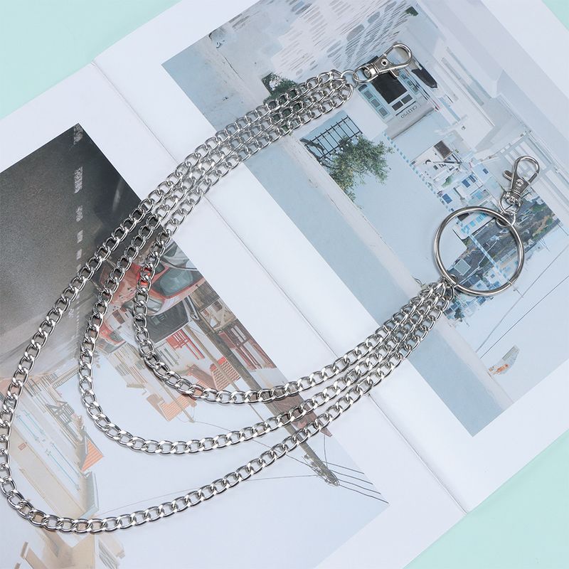 Trendy Personalized Hip-hop Metal Ring Chain, Fashionable Punk Style, Cool And Handsome Multi-layer Pants Chain Waist_voghion.com