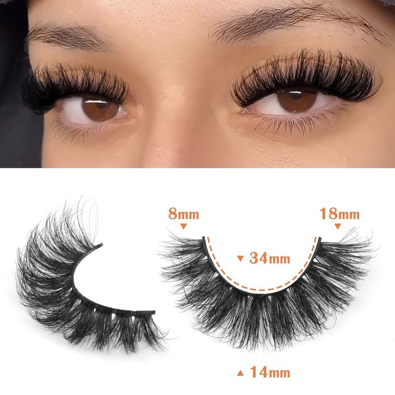 False Eyelashes Messy Style Fluffy Curl Thick Voluminous Eyelash Extensions Mink_voghion.com