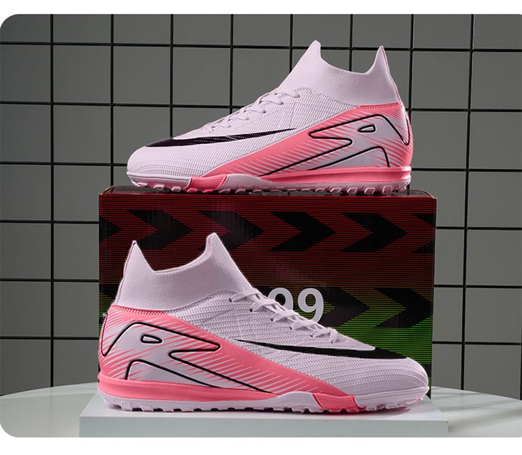 Football shoes Boys and girls new flying woven breathable sports shoes broken nails non-slip_voghion.com