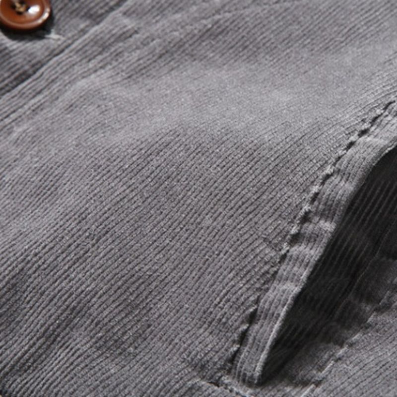 Winter Neue Cord Herrenjacke Turn-Down Casual Baumwollmantel mit Pelzkragen, warme Oberbekleidung für Männer 1852_voghion.com