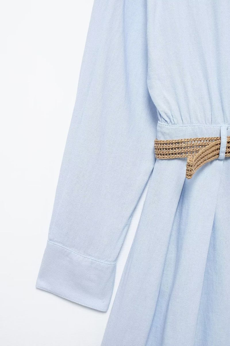 Adequado para todas as estações 2024 Roupas femininas de verão Macacão com cinto e mistura de linho Shorts_voghion.com