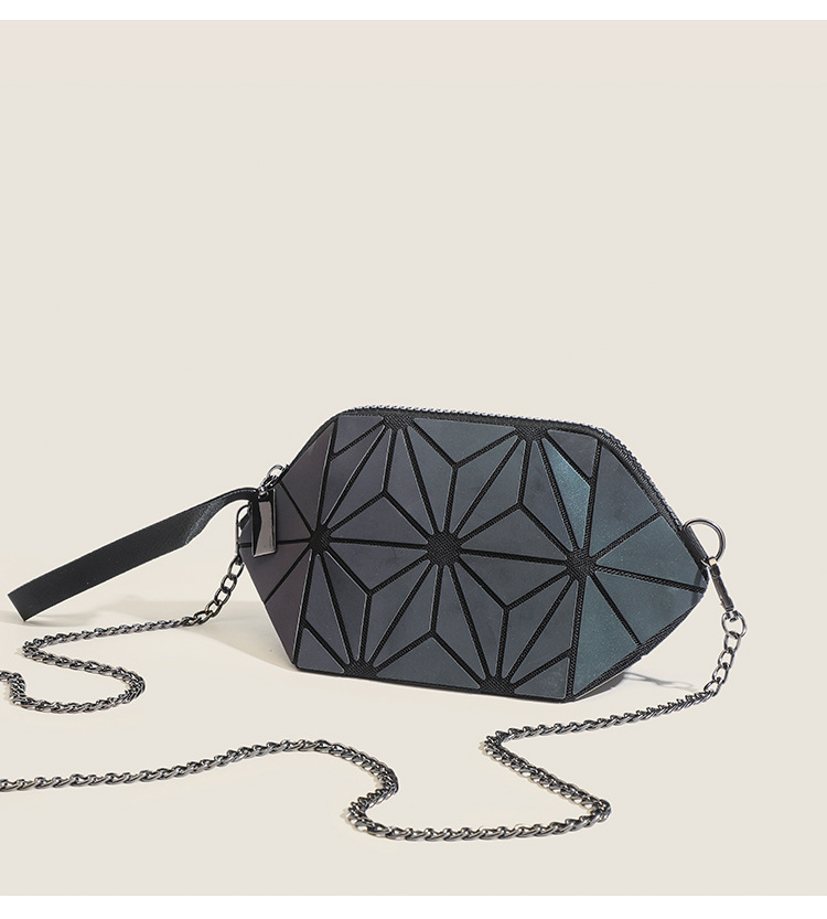Netizen New Geometric Lingge Phone Bag Mini Makeup Bag Fashion Key Bag One Shoulder Crossbody Zero Wallet_voghion.com