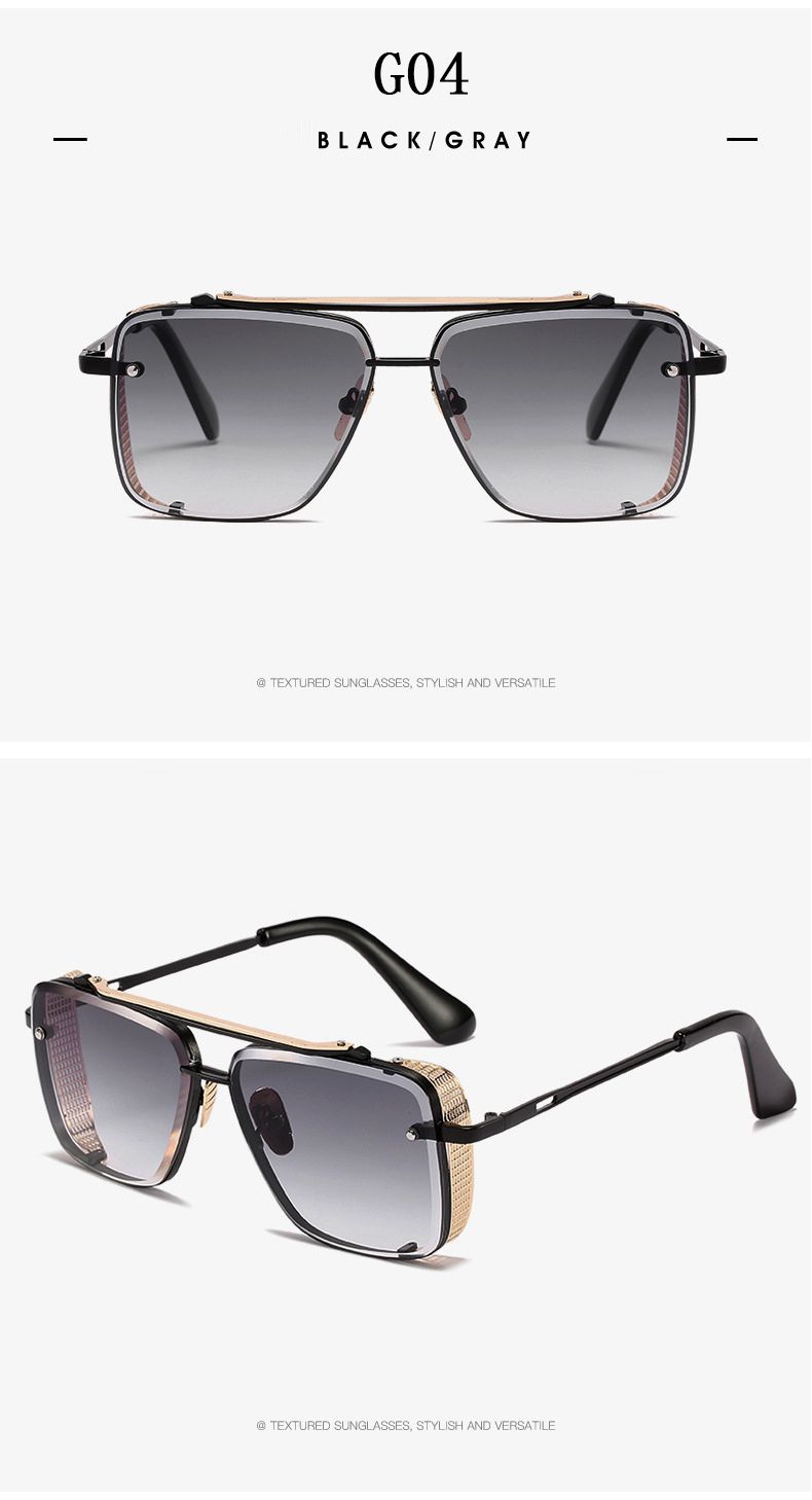 2023 Steampunk Per Gli Uomini Vintage Punk Occhiali Da Sole Donne Alla Moda Piazza Occhiali di Moda Luxe Gafas De Sol Hombre Zonnebril_voghion.com