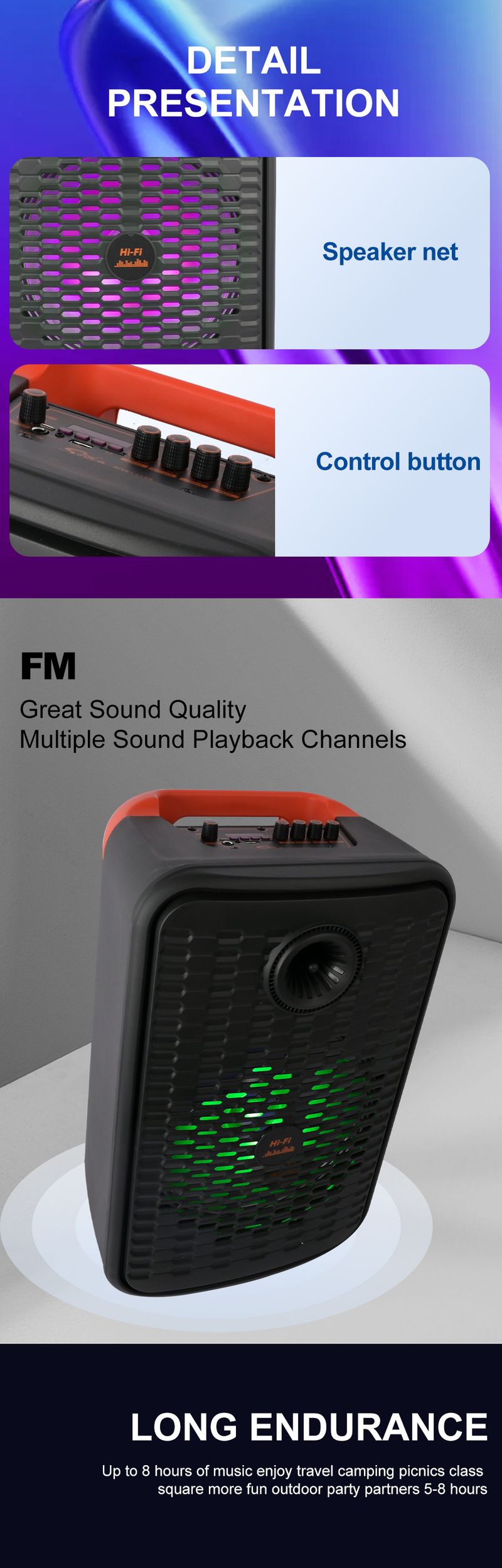 ZQS12156 Přenosná táhla K Song Performance 12palcová taneční stereo souprava s vysokým výkonem pro venkovní použití s mikrofonem_voghion.com