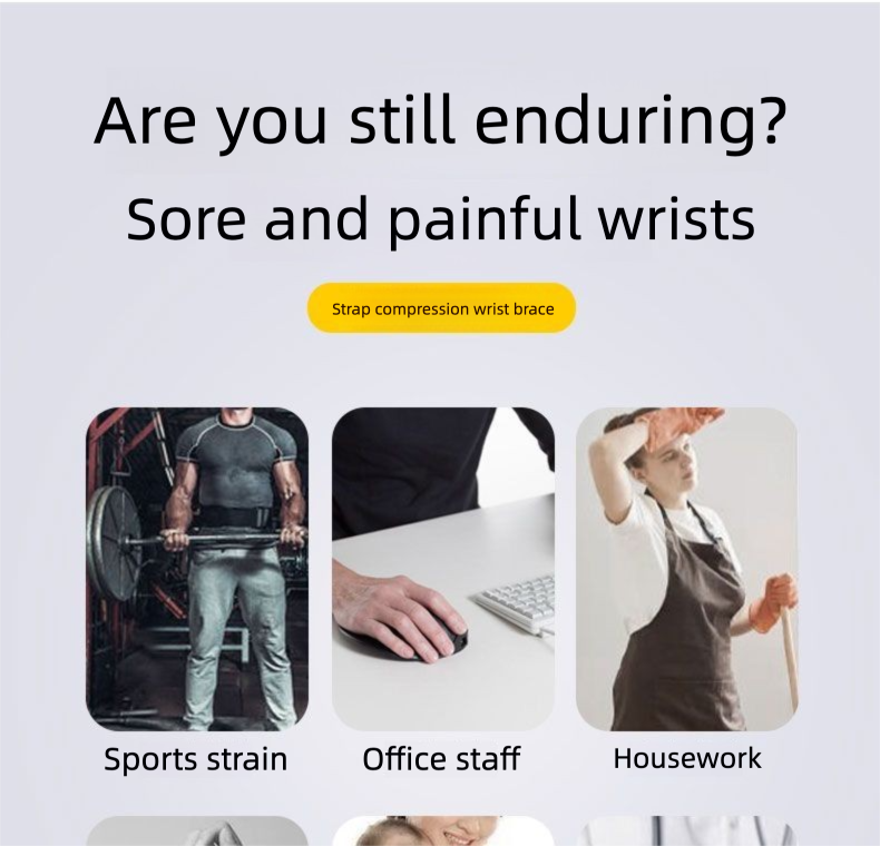 Handgelenkbandage zur Unterstützung bei Verstauchung und Sehnenscheidenentzündung, geeignet für Frauen und Männer, zur Schmerzlinderung und Kompression bei Überbeanspruchung, wärmt das Gelenk._voghion.com