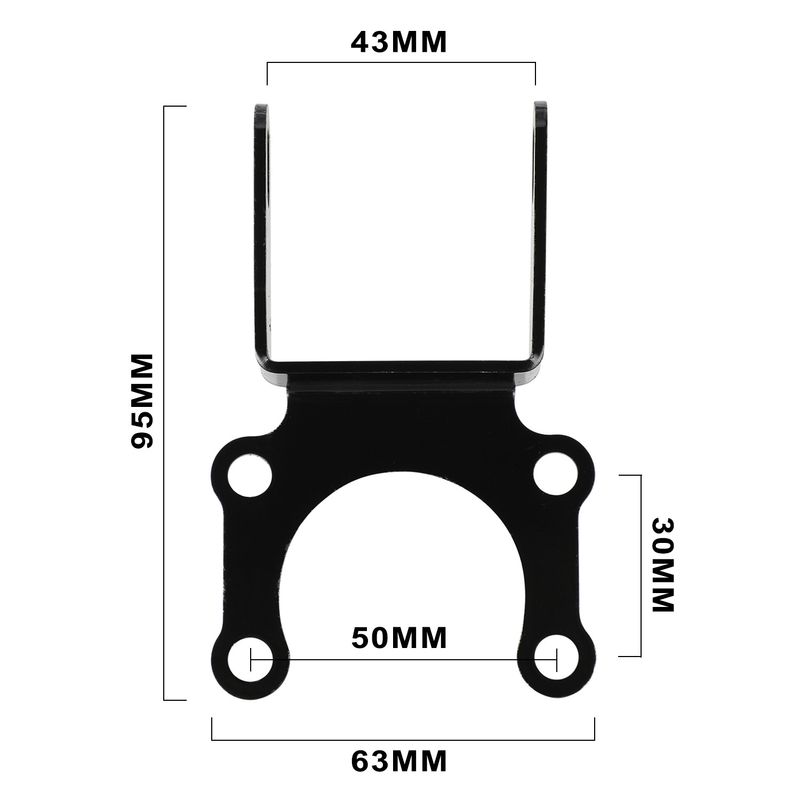 Motorfiets koplamp montagebeugel - Robuuste verstelbare lamphouder voor X/S-serie motoren - Duurzame zwarte poedercoating_voghion.com
