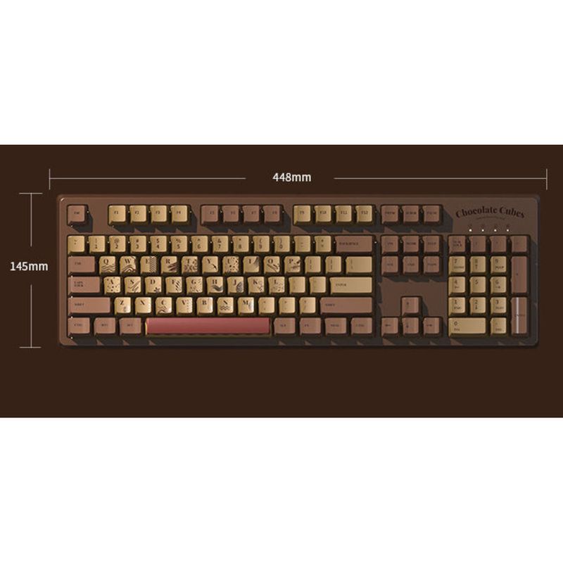 Heijue AK533 Chocolate Full Key Hot-Swappable Blue Pink Switch 104 Keys Mechanical Keyboard DIY_voghion.com