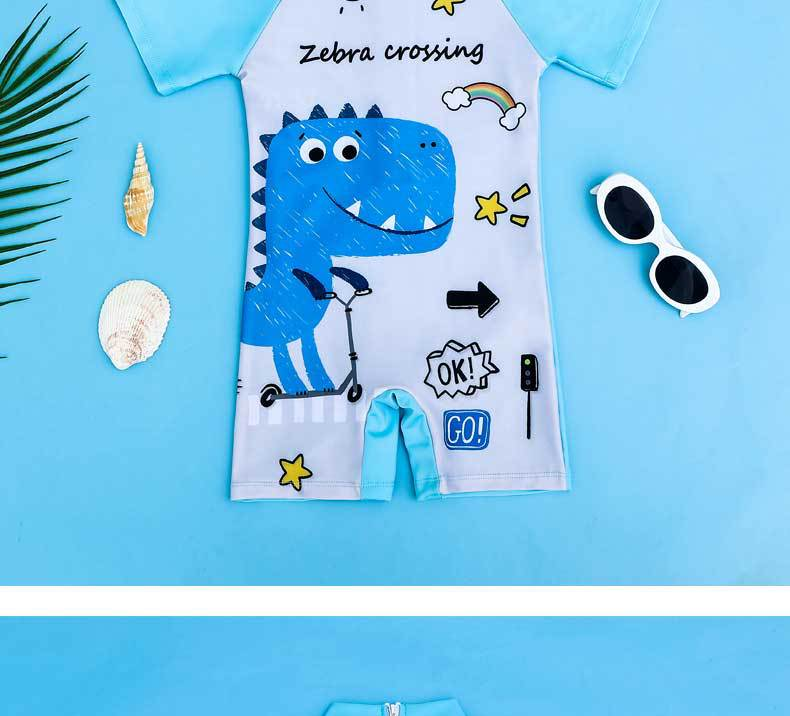 Costume da bagno per bambini Mother&Kids, costume intero per bambini, dinosauro, sorgenti termali, asciugatura rapida, protezione solare, carino_voghion.com