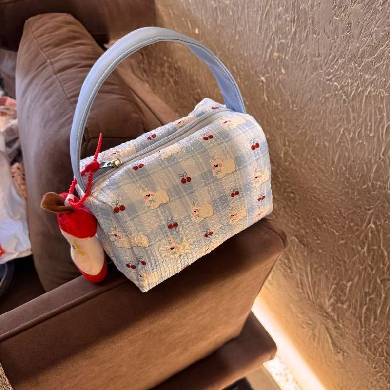 Herbst/Winter Neue Aufbewahrungstasche Große Kapazität Tragbare Kulturtasche Reise Make-Up Handtasche_voghion.com