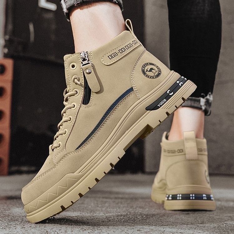 High-Top-Schuhe für Herren, Herbst 2025, neue rutschfeste Martin-Stiefel mit dicker Sohle für Herren, verschleißfeste Arbeitsstiefel für den Außenbereich_voghion.com