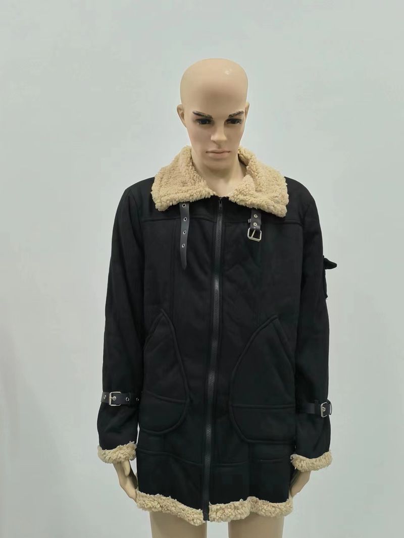 2025 Warm Winter Men's And Wool Integrated Thickened Leather Fleece Jacket_voghion.com