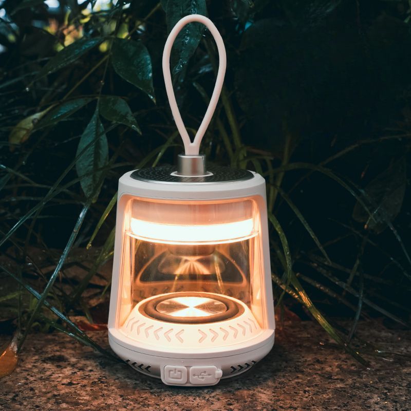 Lanterna da esterno Yinuo con batteria a lunga durata, illuminazione per tenda da campeggio, altoparlante Bluetooth ricaricabile_voghion.com