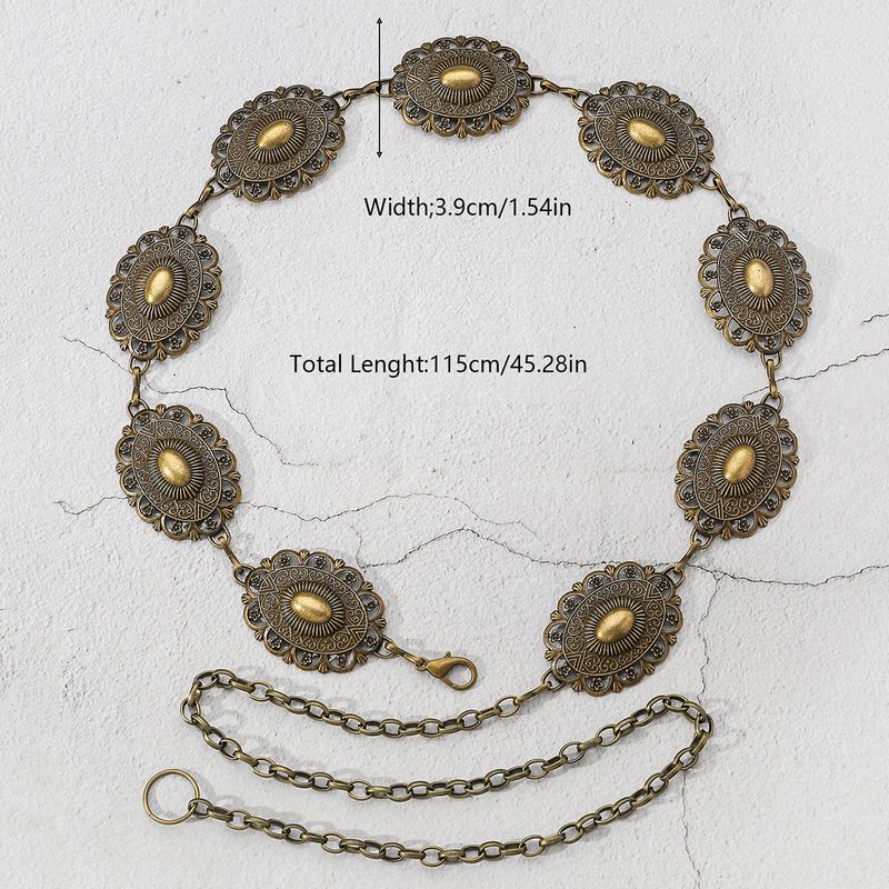 HOT European and American retro metal pattern Bohemian style women's versatile waist chain_voghion.com