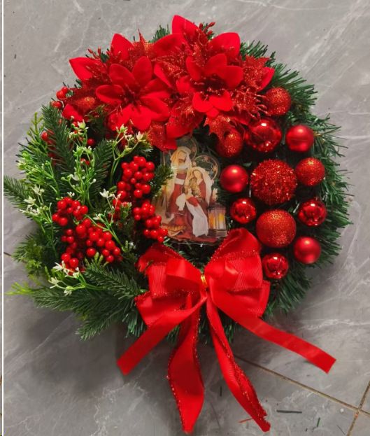 2025 Nieuwe kransdeur hangende kerstverlichting decoraties scène lay-out rekwisieten_voghion.com