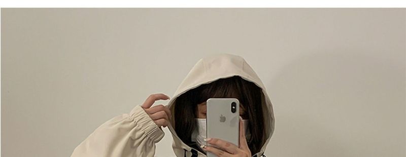 Women's Outdoor Jacket With Hood, Spring And Autumn Style, High-End Feel, Casual Oversize Coat, Loose Fit For Students_voghion.com