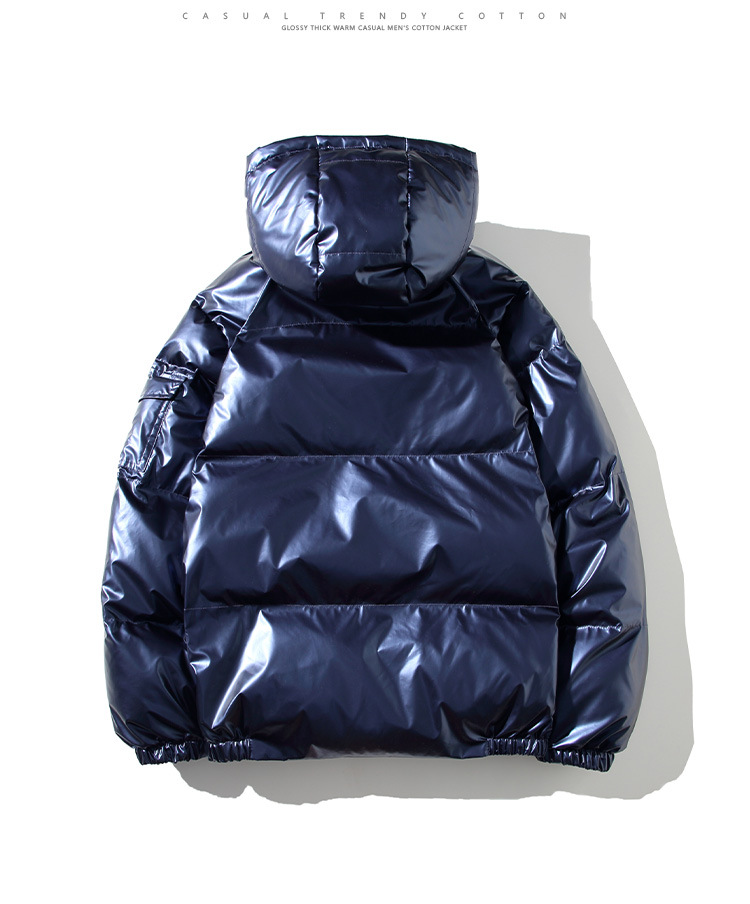 Winter heren Bright Face katoenen jas Koreaanse editie korte staande kraag katoenen jas Trend grote katoenen herenjas_voghion.com
