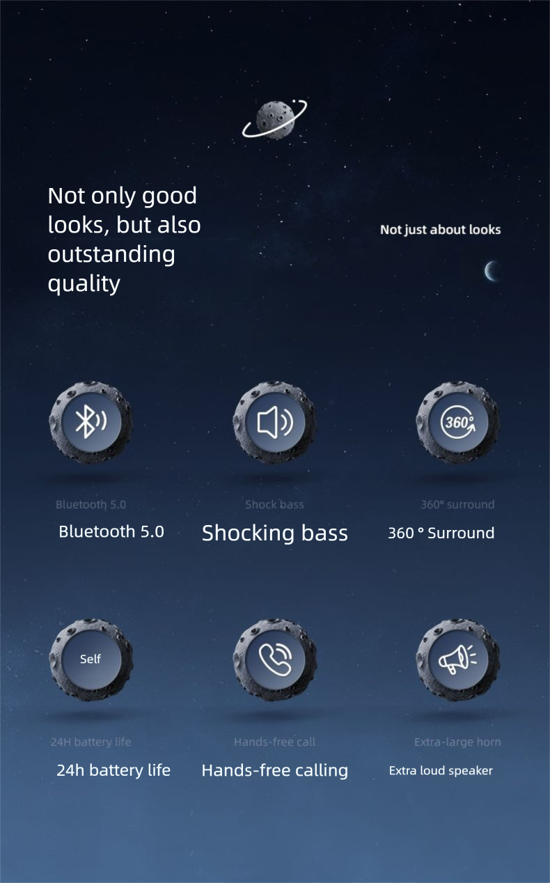 Astronauta Spaceman Bluetooth Altoparlante Subwoofer Mini Altoparlante Subwoofer di Alta Qualità del Suono Carino e Fresco per Ragazzi e Ragazze Regalo_voghion.com
