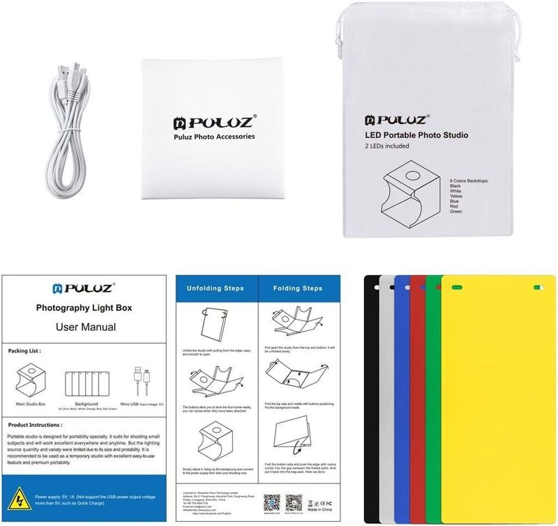 Fotostudio Beleuchtung Box Green Screen Fotografie Hintergrund LED Licht Zimmer Zelt_voghion.com