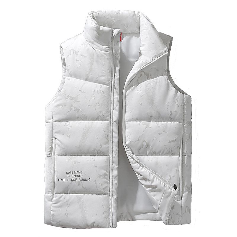Unisex Quilted Puffer Vest – Lightweight Winter Sleeveless Jacket With Stand Collar (M-8XL)_voghion.com