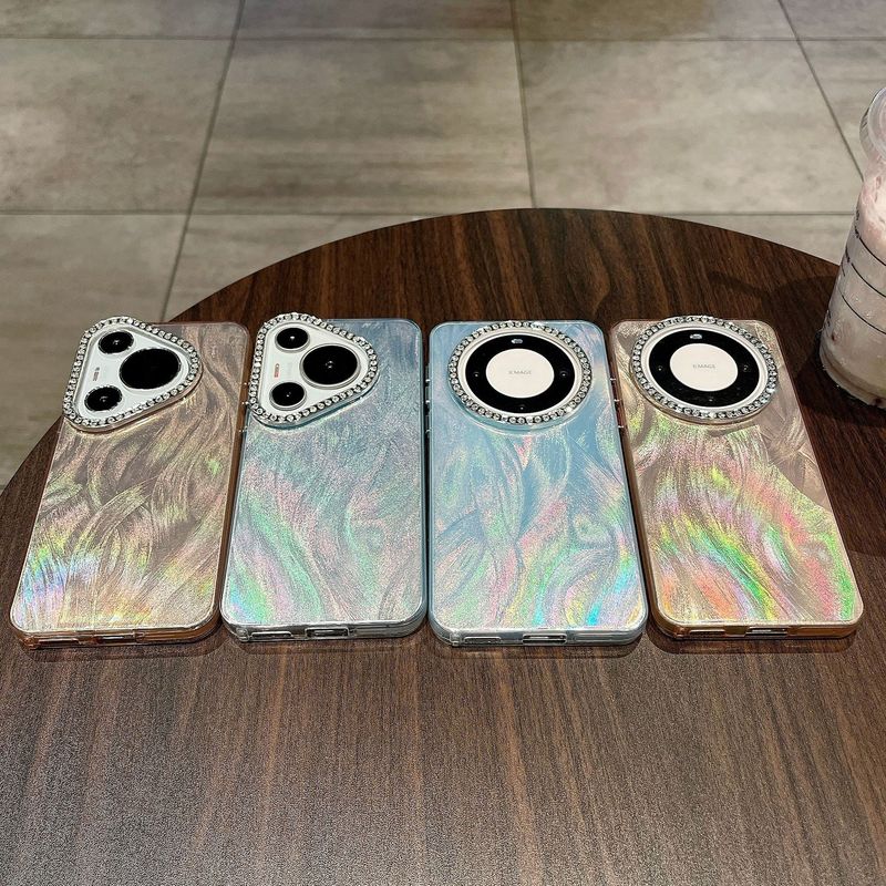Suitable For Huawei Pura70pro Feather Yarn Case P60 Advanced Sense MATE60 Phone Lens Protective Cover_voghion.com