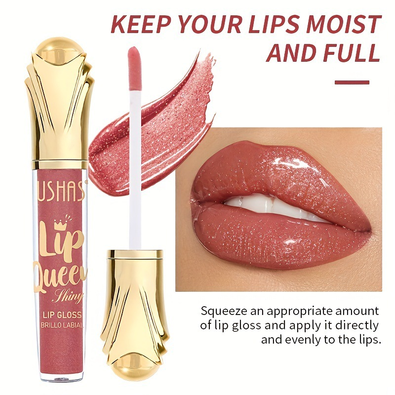 USHAS matte lip gloss glitter long-lasting moisturizing liquid cosmetics_voghion.com