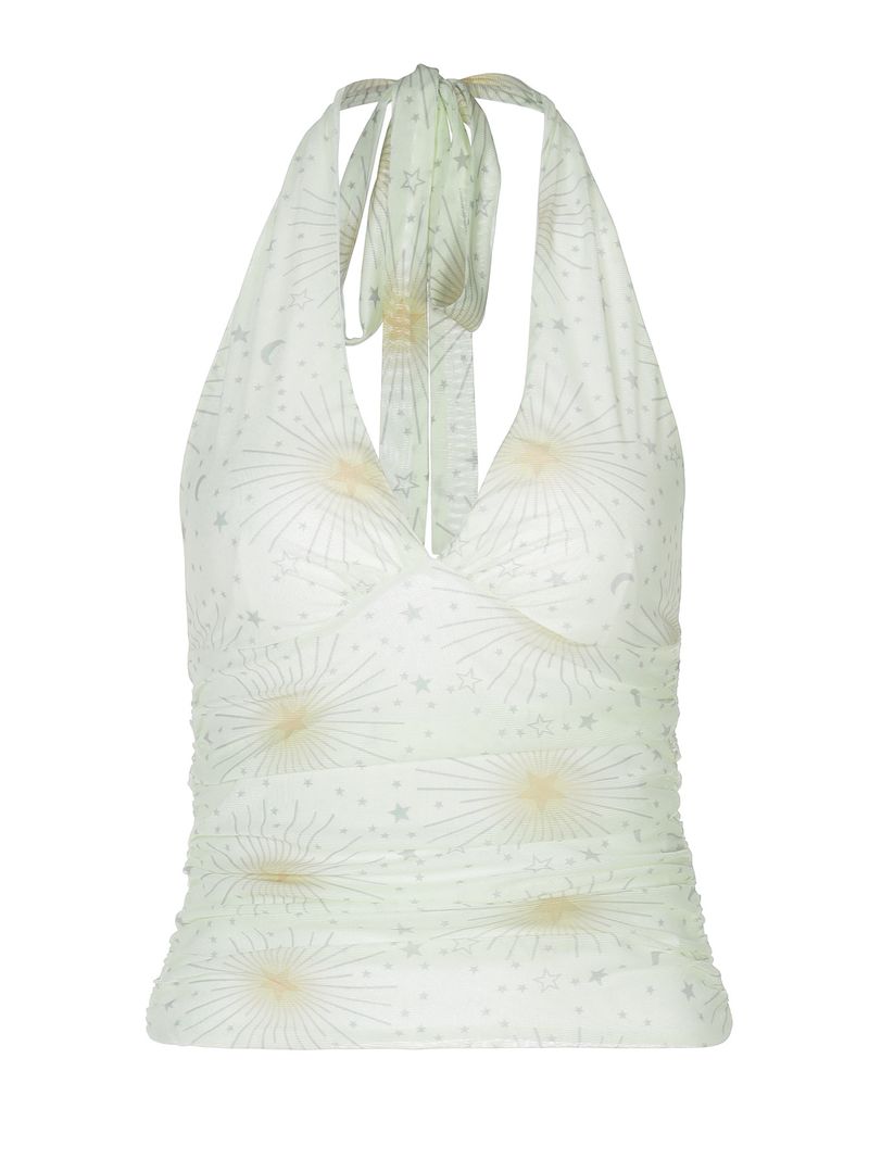 Ευρωπαϊκή και αμερικανική γυναικεία ένδυση 2024 Φθινόπωρο Νέο Casual Γιλέκο Εορταστικό Στυλ Καυτού Κοριτσιού Σέξι Λεπτό Halter Neck Πλισέ Τοπ Γυναικείο_voghion.com