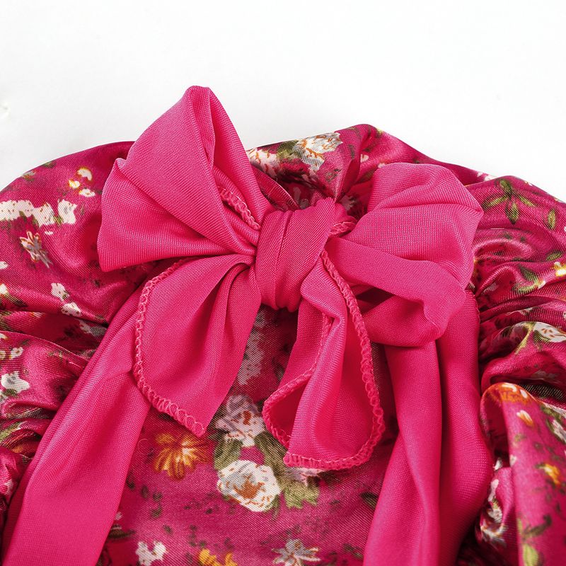 Cappelli per bambine, berretto da notte con fiocco in nastro per bambini, nuovo berretto per la cura dei capelli dei bambini con stampa in raso, elastico, berretto rotondo_voghion.com