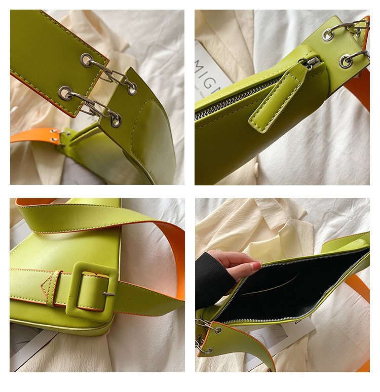 Borsa triangolare da donna 2023 trendy new high-end texture design di nicchia borsa a tracolla messenger a banda larga tre in uno transfrontaliera_voghion.com