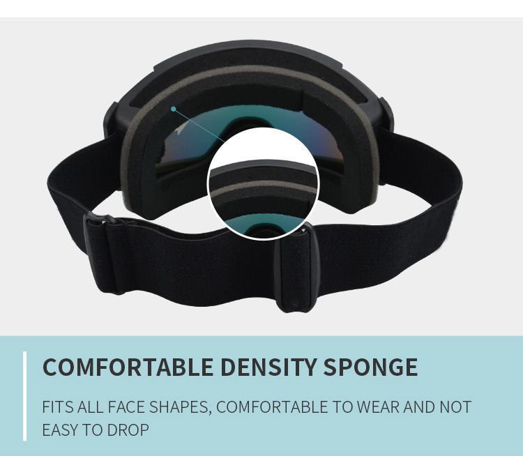 Suministros de esquí: Gafas de esquí, gafas de esquí para exteriores de alta definición, coloridas, resistentes al viento y a los rayos UV._voghion.com