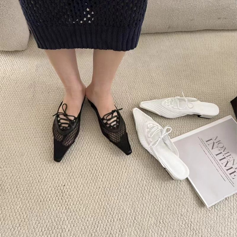 Zehenfreie, spitz zulaufende Sandalen mit Blockabsatz für Damen, Sommer 2025, französischer Stil, neuer offener Riemen, atmungsaktiv, kleiner Absatz_voghion.com