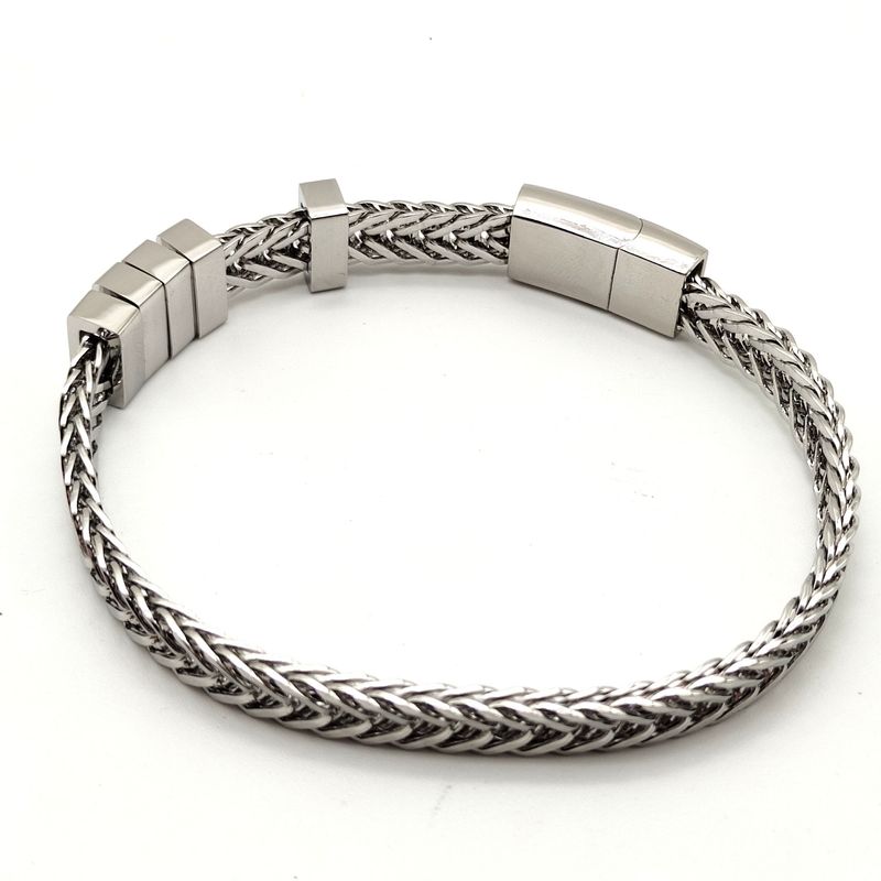 Bracciale cubano con incisione laser, versatile, in acciaio al titanio_voghion.com