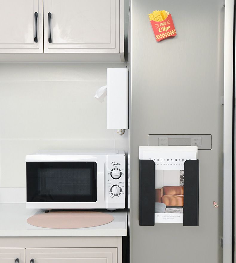 Familien-Organizer, verstellbarer magnetischer Taschentuchhalter, wandmontierter Papierspender, universell passend für Kühlschrank und Schreibtisch, mit starkem Klebstoff_voghion.com