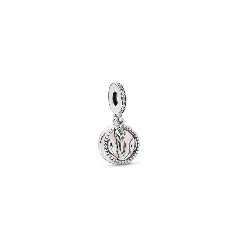 Dora Bianco Rame Placcato Argento Magnolia Fiocco di Neve Ciondolo Quadrifoglio Ciondolo Perline Fai da Te Accessori Perline_voghion.com