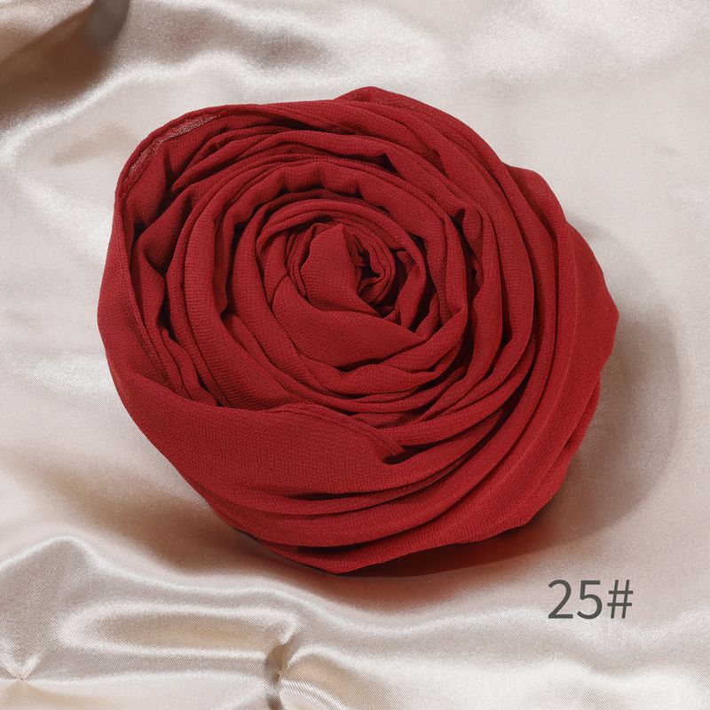 Chiffon Women's Head Wrap Long Scarf High-Quality Windproof Sandproof Headscarf All-Season Muslim Shawl_voghion.com
